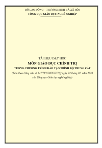 Tài liệu môn Giáo dục chính trị trình độ Trung cấp