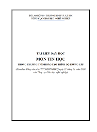 Tài liệu môn Tin học trình độ Trung cấp